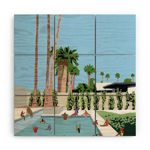 Helo Birdie Cali Wood Wall Mural