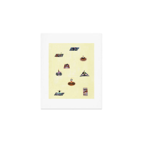 Helo Birdie Custard yoga Art Print