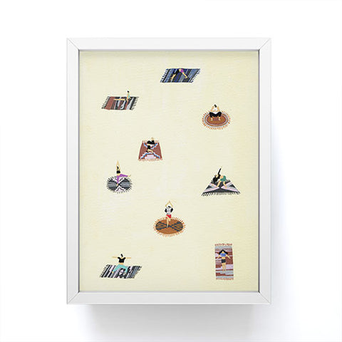 Helo Birdie Custard yoga Framed Mini Art Print