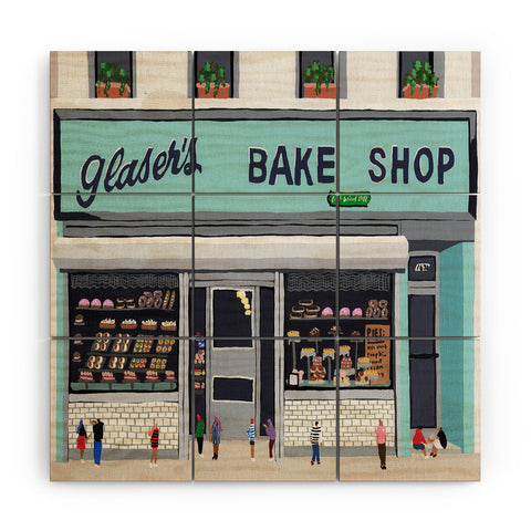 Helo Birdie Glasers bake shop Wood Wall Mural