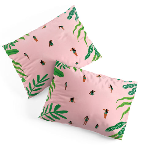 Helo Birdie Green swimsuit Pillow Shams