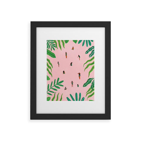 Helo Birdie Green swimsuit Framed Art Print
