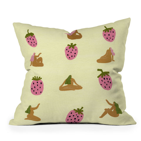 Helo Birdie Its a fraise Im going through Throw Pillow