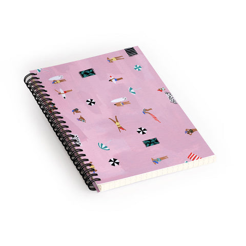 Helo Birdie Lay down Spiral Notebook