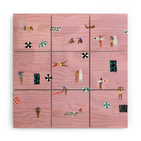 Helo Birdie Lay down Wood Wall Mural