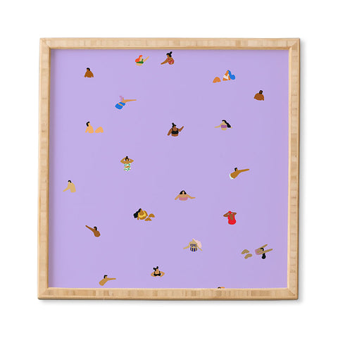 Helo Birdie Lilac Blues Framed Wall Art