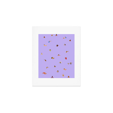 Helo Birdie Lilac Blues Art Print