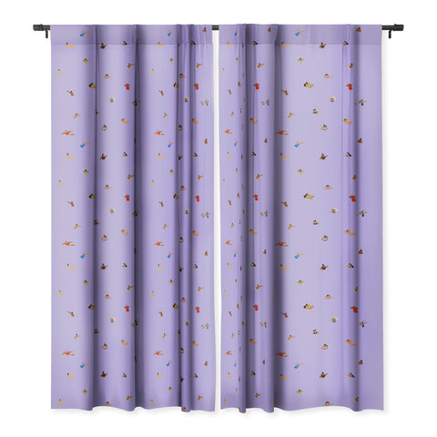Helo Birdie Lilac Blues Blackout Window Curtain