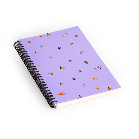 Helo Birdie Lilac Blues Spiral Notebook