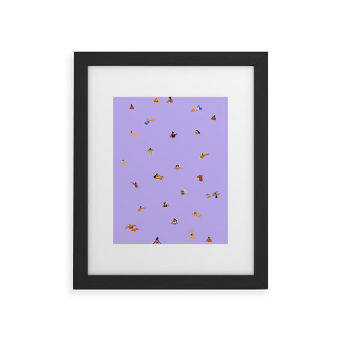 Helo Birdie Lilac Blues Framed Art Print