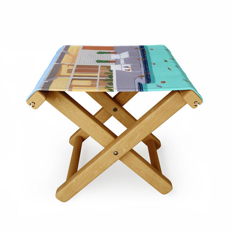 Helo Birdie Mid Century Pool Folding Stool