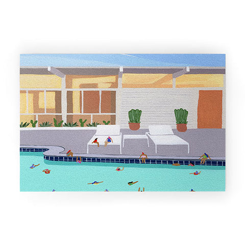 Helo Birdie Mid Century Pool Welcome Mat