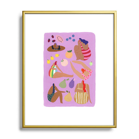 Helo Birdie My Girls Metal Framed Art Print