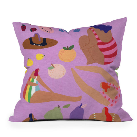Helo Birdie My Girls Throw Pillow