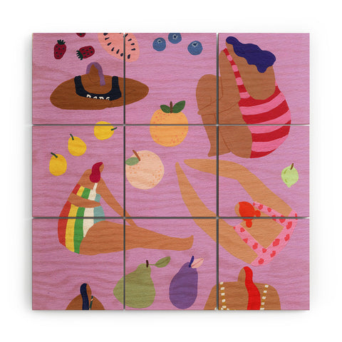 Helo Birdie My Girls Wood Wall Mural