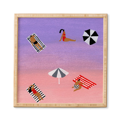 Helo Birdie Ombre purple Framed Wall Art