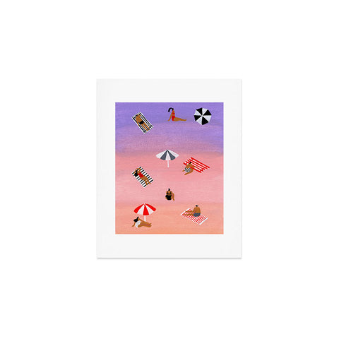 Helo Birdie Ombre purple Art Print