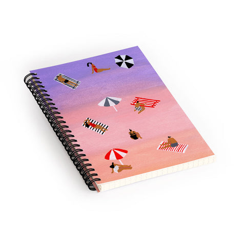 Helo Birdie Ombre purple Spiral Notebook