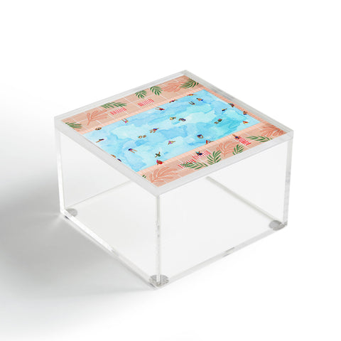 Helo Birdie Peachy Palms Acrylic Box