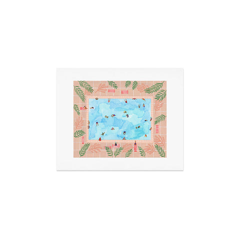Helo Birdie Peachy Palms Art Print