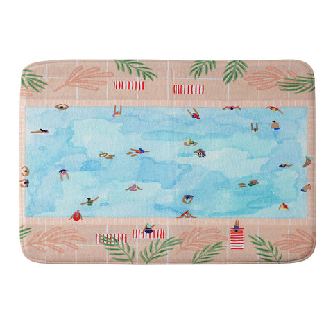 Helo Birdie Peachy Palms Memory Foam Bath Mat