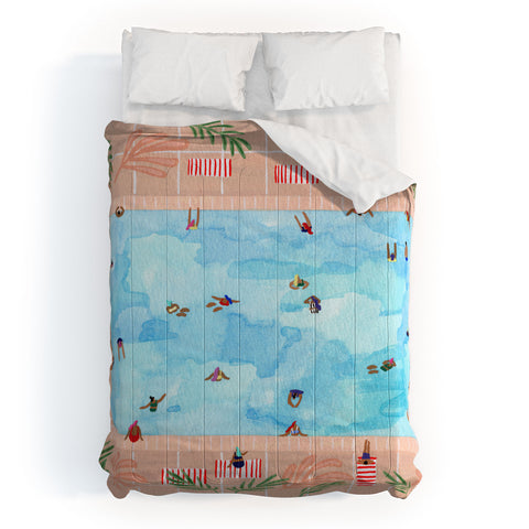 Helo Birdie Peachy Palms Comforter