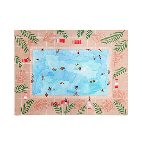 Helo Birdie Peachy Palms Poster