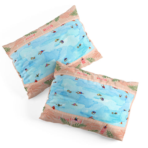 Helo Birdie Peachy Palms Pillow Shams