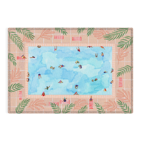 Helo Birdie Peachy Palms Outdoor Rug