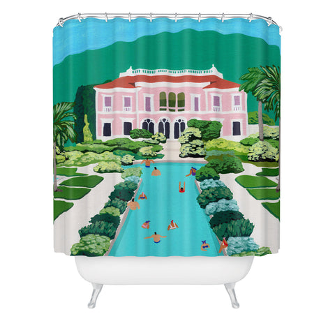 Helo Birdie Pink Palace Shower Curtain