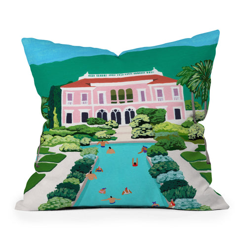Helo Birdie Pink Palace Outdoor Throw Pillow