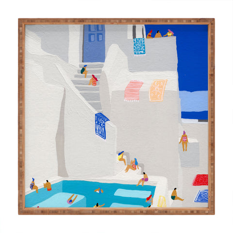 Helo Birdie Santorini Sun Square Tray