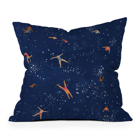 Helo Birdie Sky swim Throw Pillow