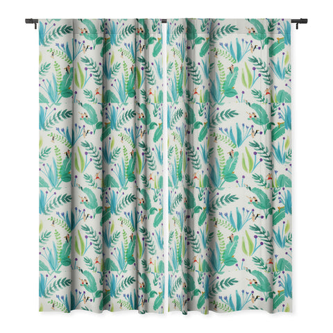 Helo Birdie Toucan jungle Blackout Window Curtain