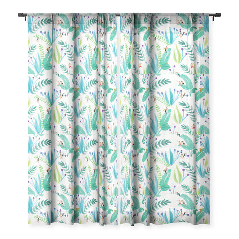 Helo Birdie Toucan jungle Sheer Window Curtain