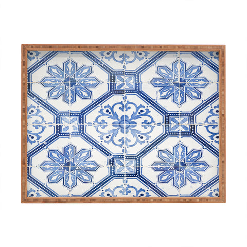 Henrike Schenk - Travel Photography Blue Portugese Tile Pattern Rectangular Tray