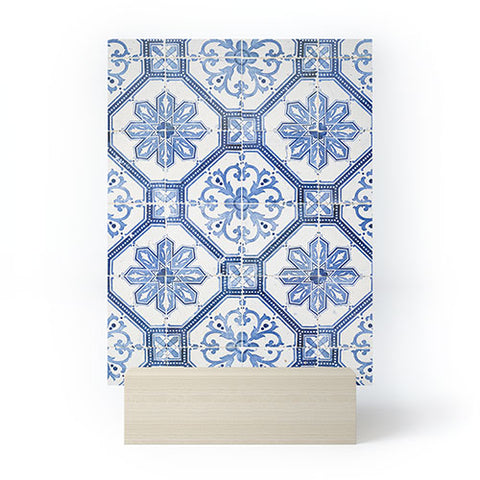 Henrike Schenk - Travel Photography Blue Portugese Tile Pattern Mini Art Print