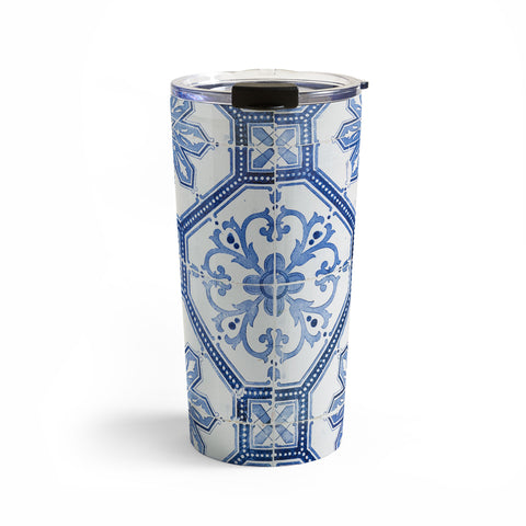 Henrike Schenk - Travel Photography Blue Portugese Tile Pattern Travel Mug