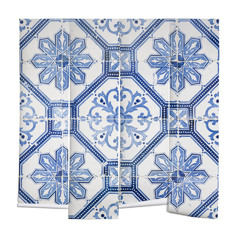 Henrike Schenk - Travel Photography Blue Portugese Tile Pattern Wall Mural