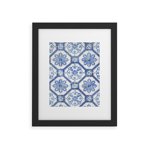 Henrike Schenk - Travel Photography Blue Portugese Tile Pattern Framed Art Print