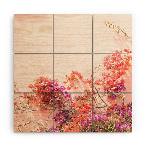 Henrike Schenk - Travel Photography Bougainvillea Flowers in Color Wood Wall Mural