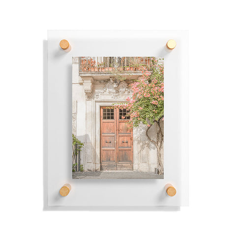 Henrike Schenk - Travel Photography Floral Entry In Rome Door Floating Acrylic Print