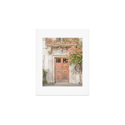 Henrike Schenk - Travel Photography Floral Entry In Rome Door Art Print