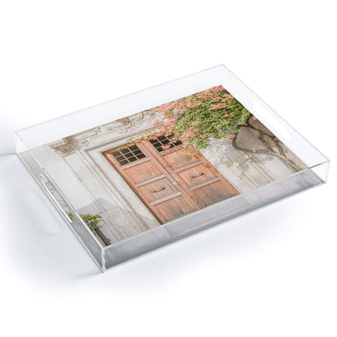 Henrike Schenk - Travel Photography Floral Entry In Rome Door Acrylic Tray