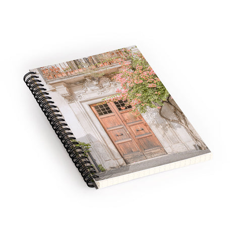 Henrike Schenk - Travel Photography Floral Entry In Rome Door Spiral Notebook
