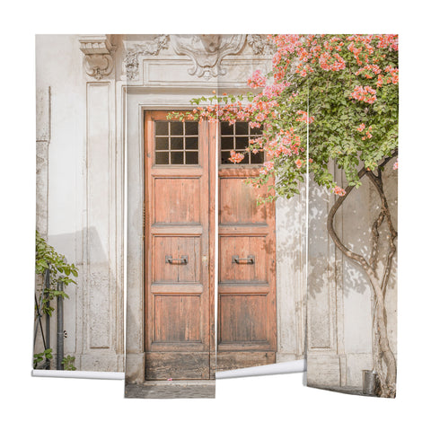 Henrike Schenk - Travel Photography Floral Entry In Rome Door Wall Mural