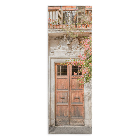 Henrike Schenk - Travel Photography Floral Entry In Rome Door Yoga Towel