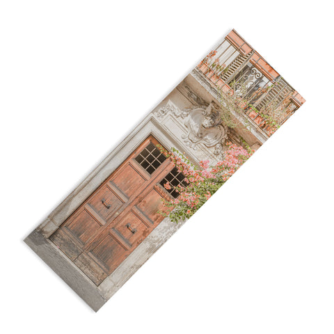 Henrike Schenk - Travel Photography Floral Entry In Rome Door Yoga Mat