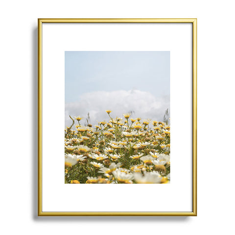 Henrike Schenk - Travel Photography Garden of Daisy Flowers Metal Framed Art Print