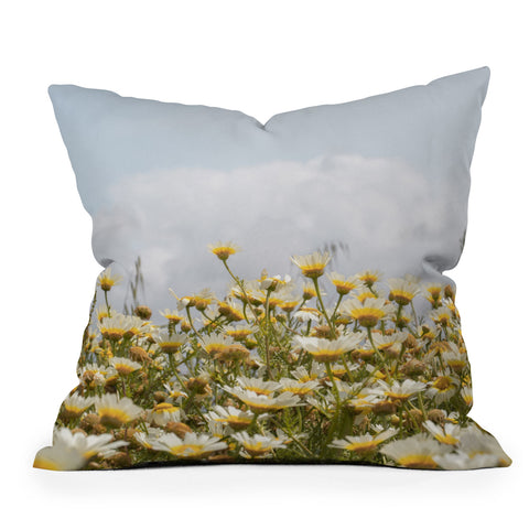 Henrike Schenk - Travel Photography Garden of Daisy Flowers Throw Pillow